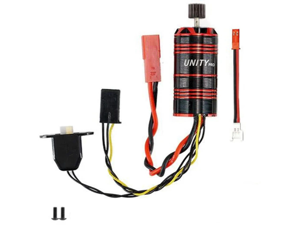 Unity Pro 2-in-1 Micro FOC Brushless ESC & 3500KV Motor Combo for 1/18 Crawl Models (FRU2583)