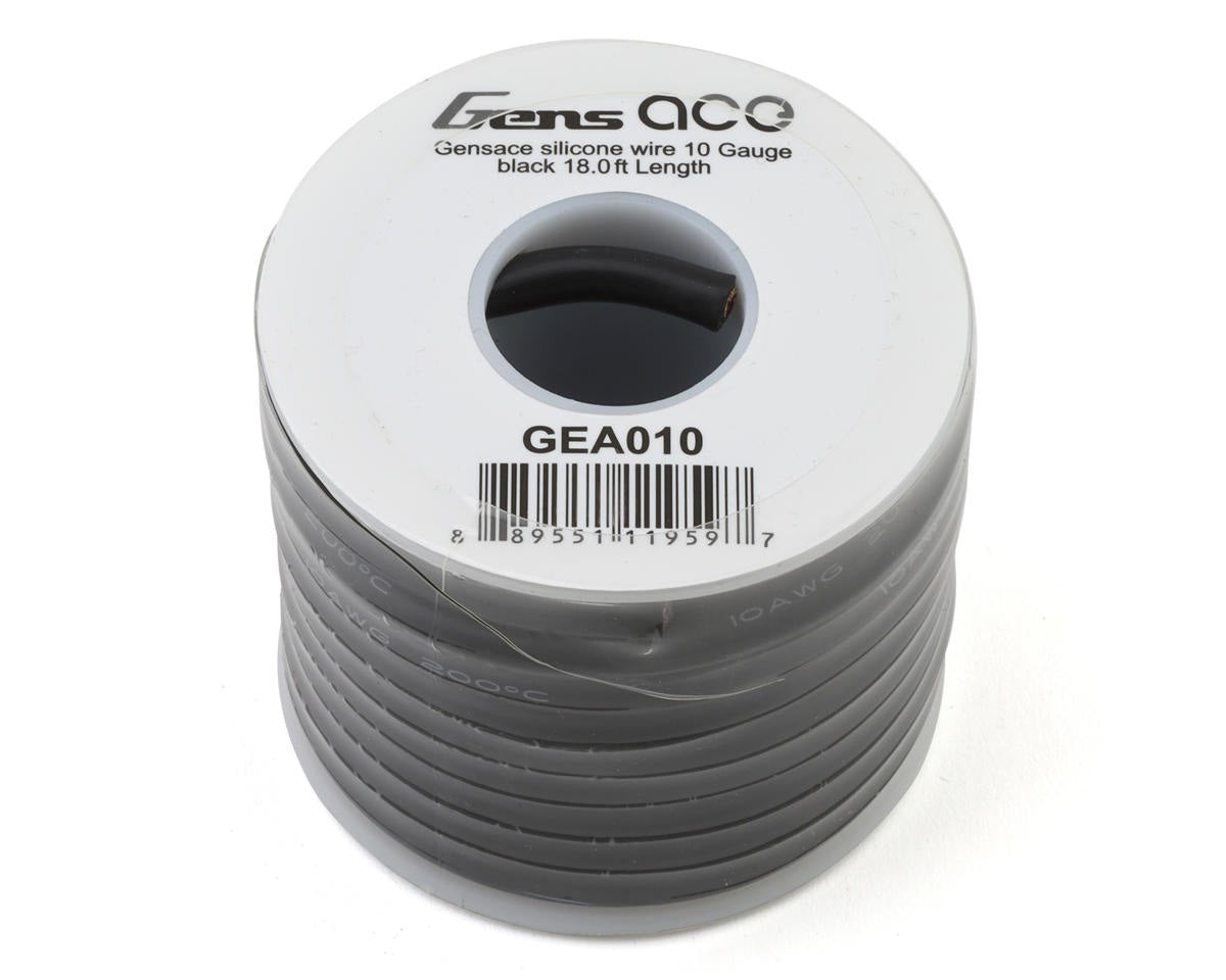 10 Gauge Black Silicone Wire 18.04ft (GEA010)