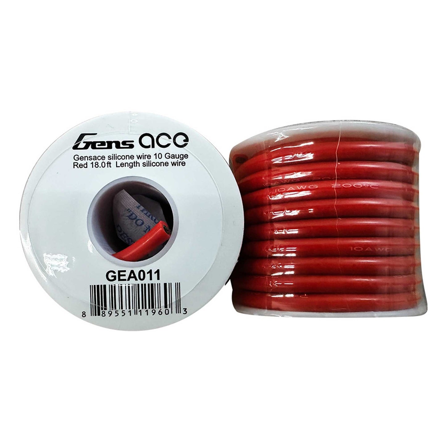 Gensace 10 Gauge Silicone Wire Red 1 Ft