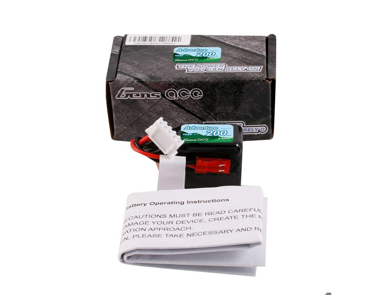 200mAh 4S 14.8V 30C Lipo Battery Pack w/ JST