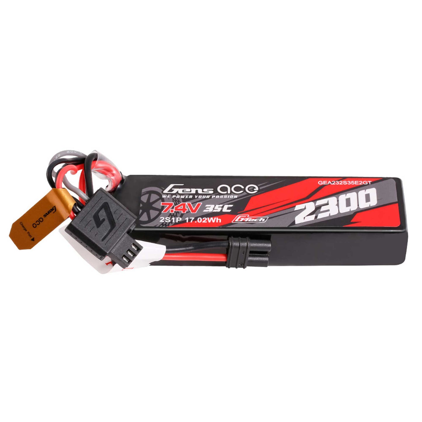 2300mAh 7.4V 35C 2S G-Tech Lipo Battery Pack with EC2 Plug (GEA232S35E2GT)