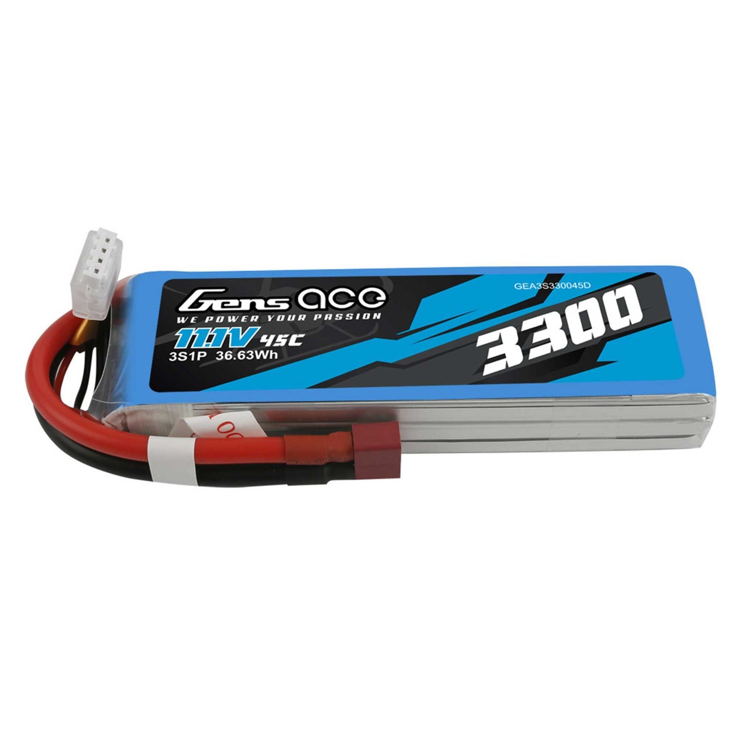 11.1V 3300mAh 3S 45C LiPo Battery with Deans Connector (GEA3S330045D)