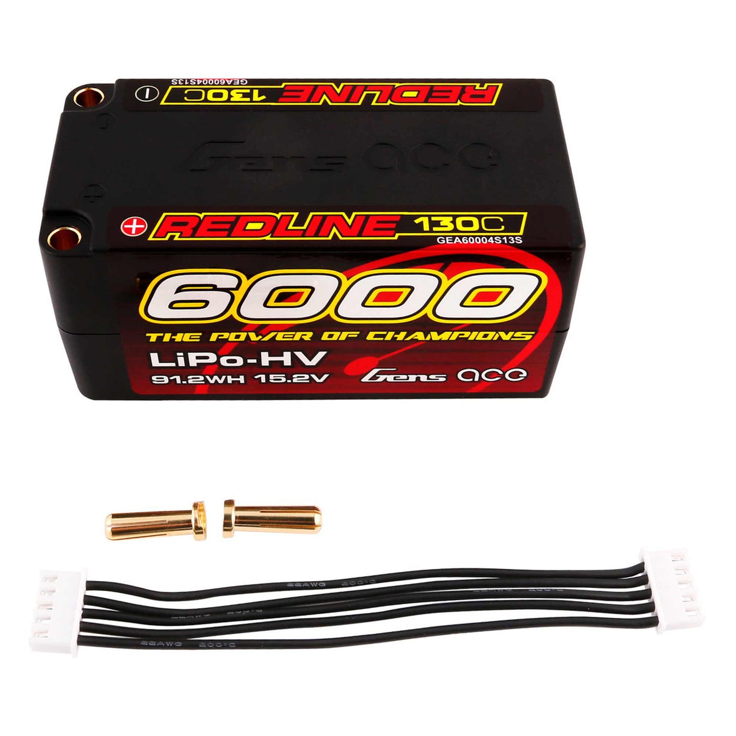 15.2V 6000mAh 4S 130C Shorty Hardcase LiHV Battery (GEA60004S13S)