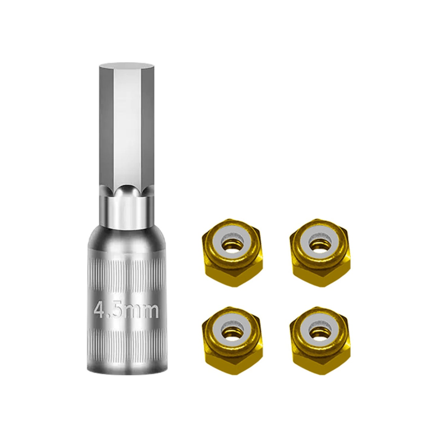 Aluminum Wheel Nuts with Nut Driver Gold for SCX30 (GPMSCX30/005-GD)