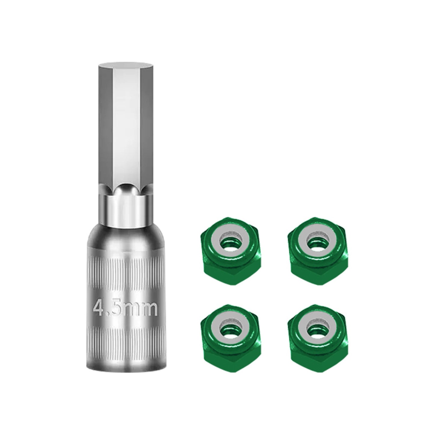 Aluminum Wheel Nuts with Nut Driver Green for SCX30 (GPMSCX30/005-G)