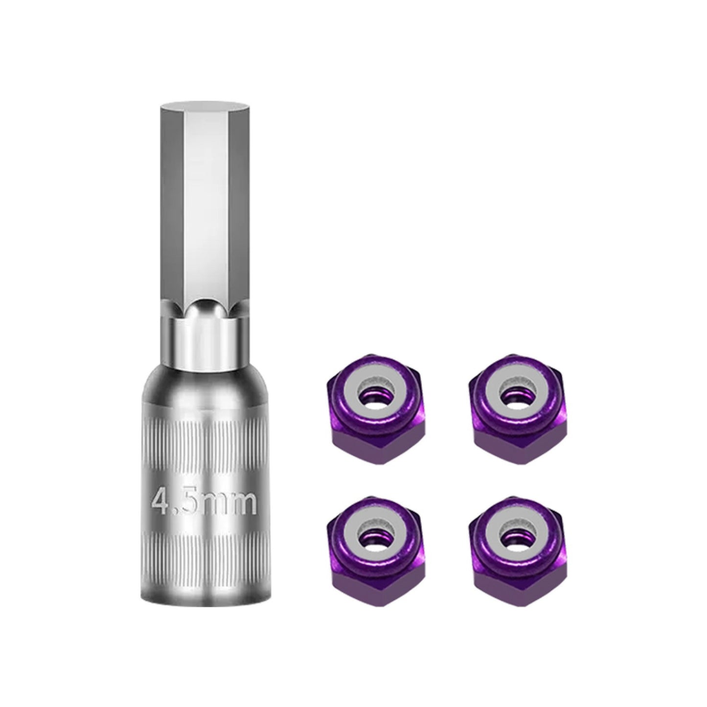 Aluminum Wheel Nuts with Nut Driver Purple for SCX30 (GPMSCX30/005-P)