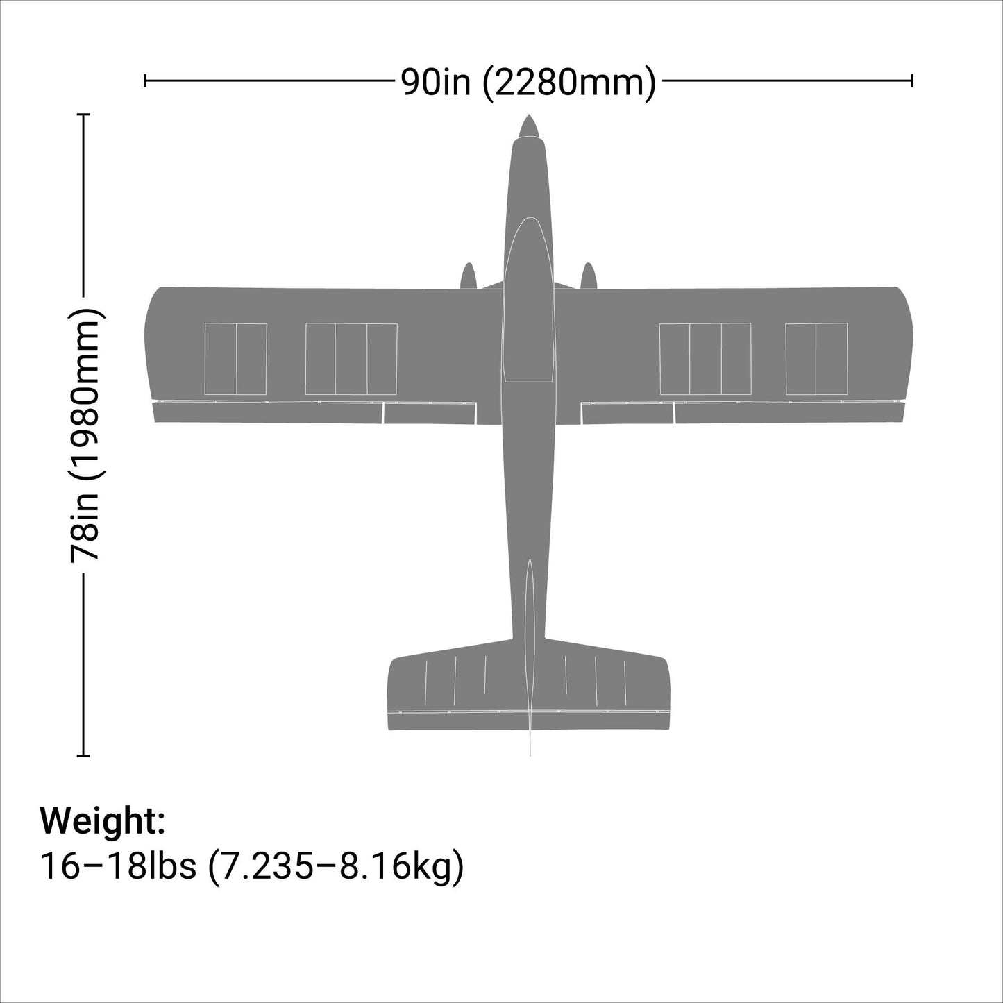 Tiger 30cc ARF 90-Inch Airplane (HAN2370)