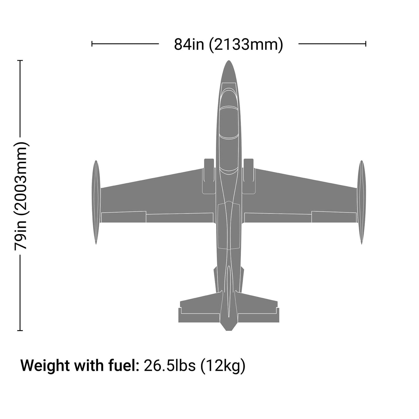 Aermacchi MB-339 84" ARF Military Turbine Jet with KingTech K-86G4+ Turbine Combo (HAN3390BCKT86)