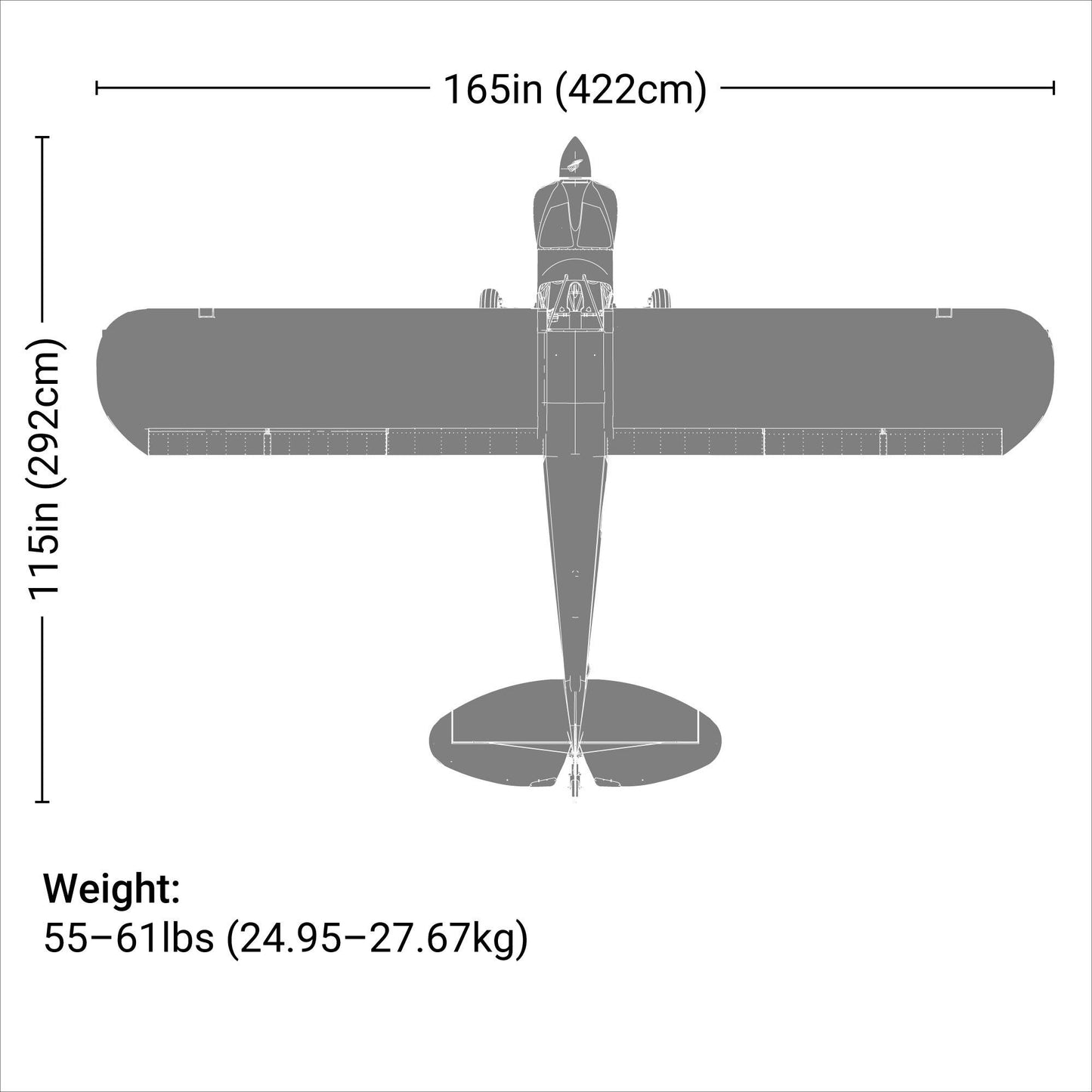 CubCrafters Carbon Cub FX-3 100-200cc ARF with 165" Wingspan (HAN5280)