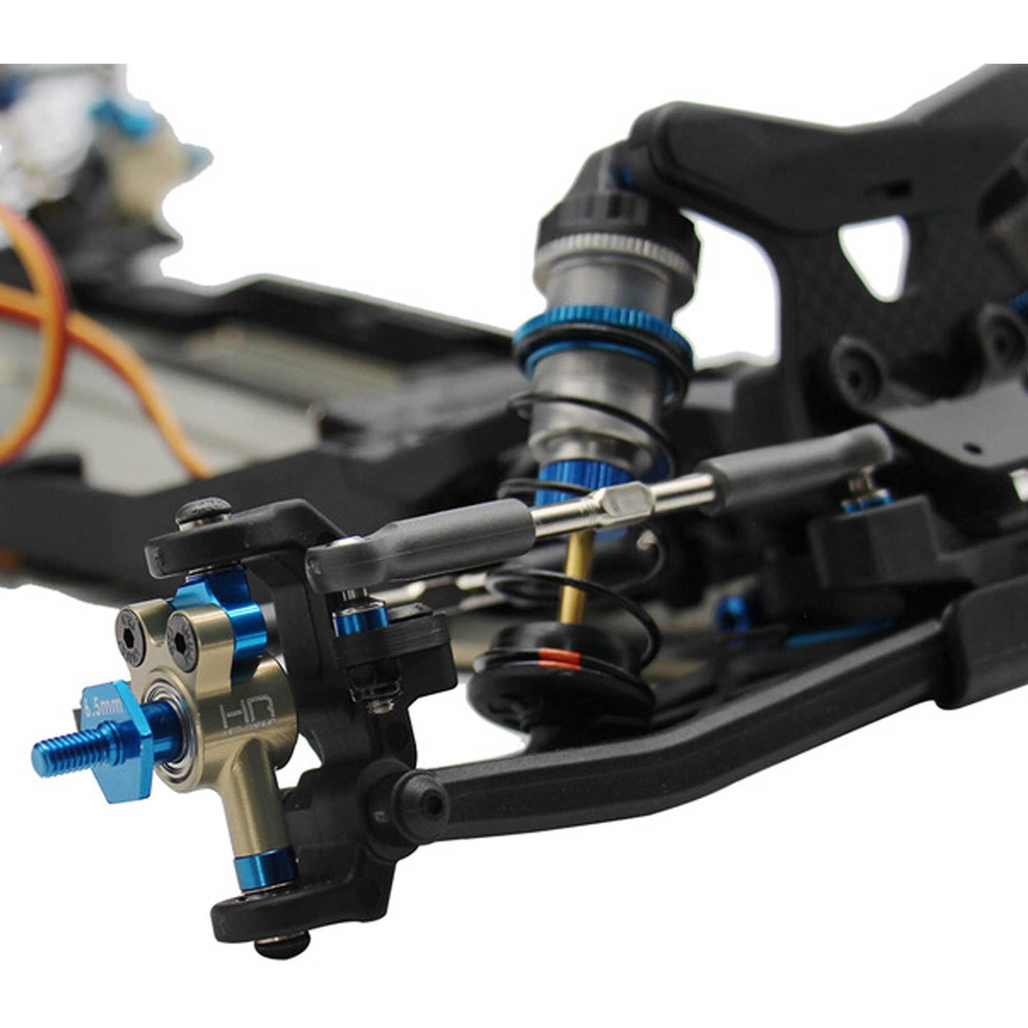3mm Aluminum Adjustable KPI Steering Block Set for 1/10 Team Associated RC10B7/RC10B7D (HRAAB721H3)
