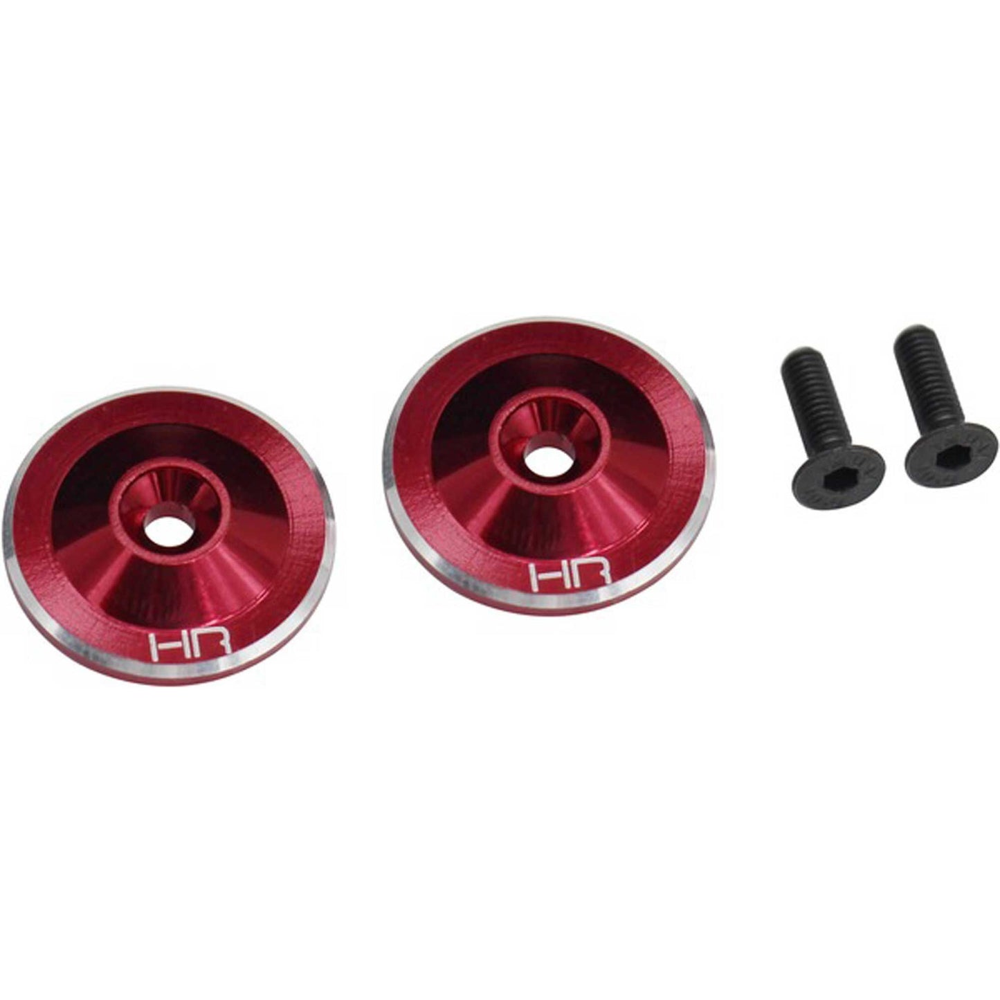 Large Wing Button Aluminum Red for 1/8 ARRMA BLX (2 Pack) (HRAAON40U02)