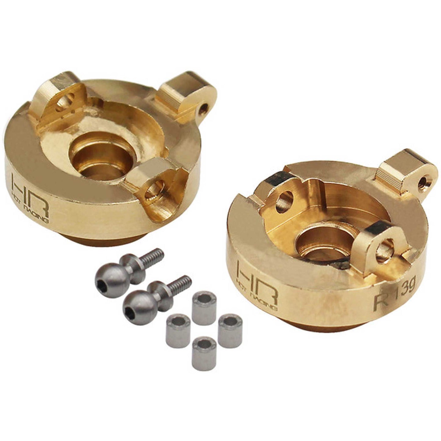 Brass Front Steering Knuckle for SCX24 and AX24 (HRAAXTF21HAW)