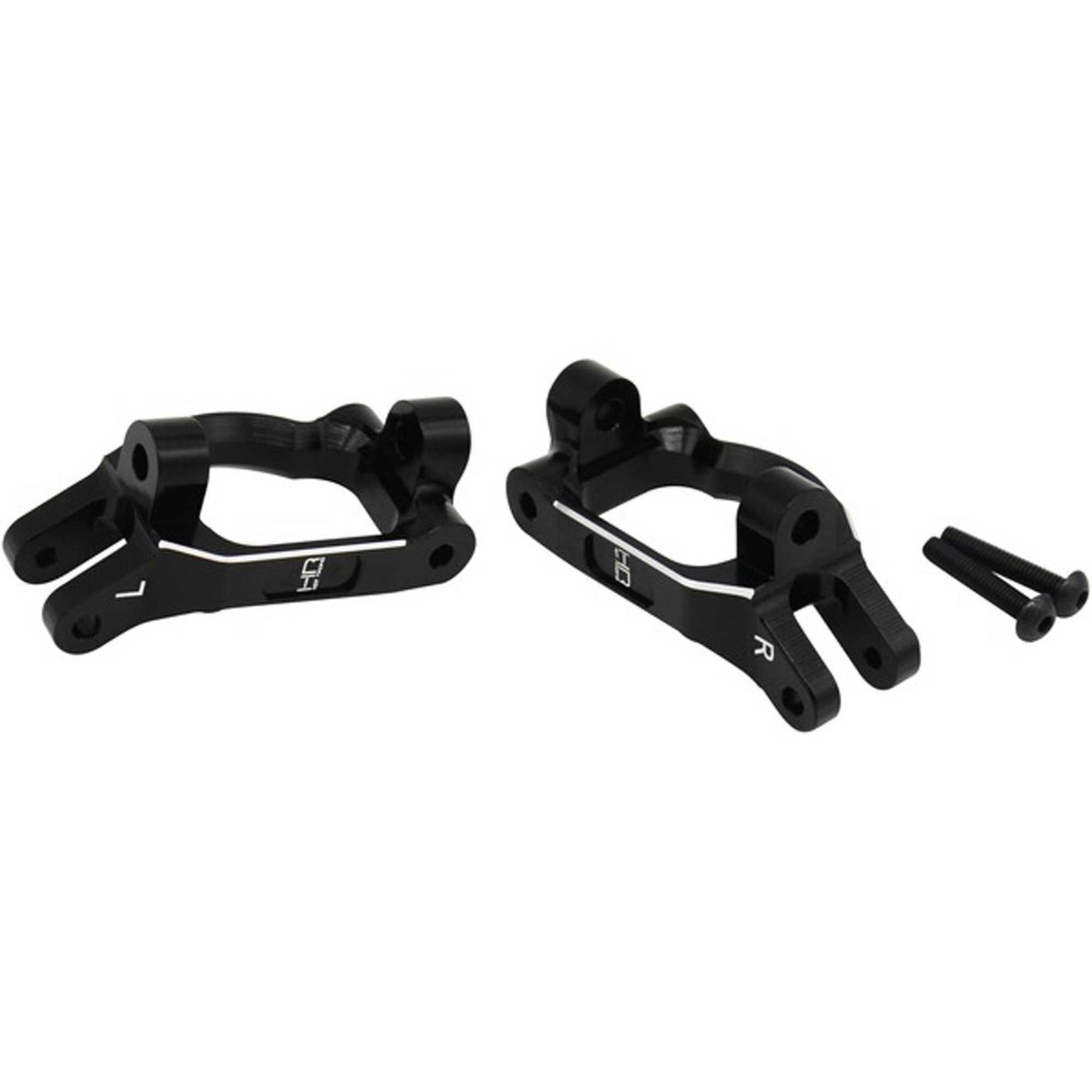 Black Aluminum Front C-Hub Set for Losi Super Rock Rey (HRALSRR1901)