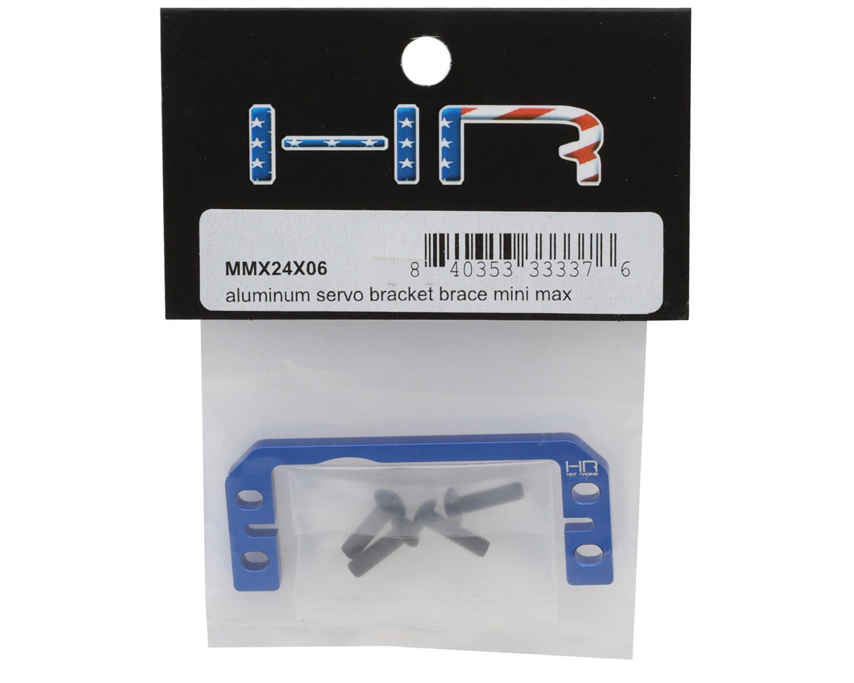 Aluminum Servo Brace Bracket for 1/10 Traxxas Mini Maxx (Blue) (HRAMMX24X06)