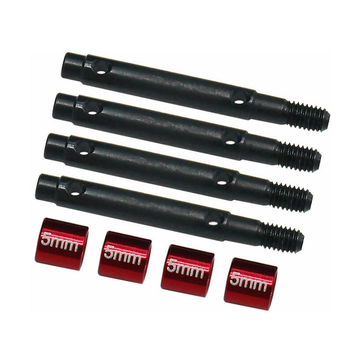 +5mm Steel Portal Drive Stub Axles for 1/18 Redcat Ascent 18 (HRARACM39W05)