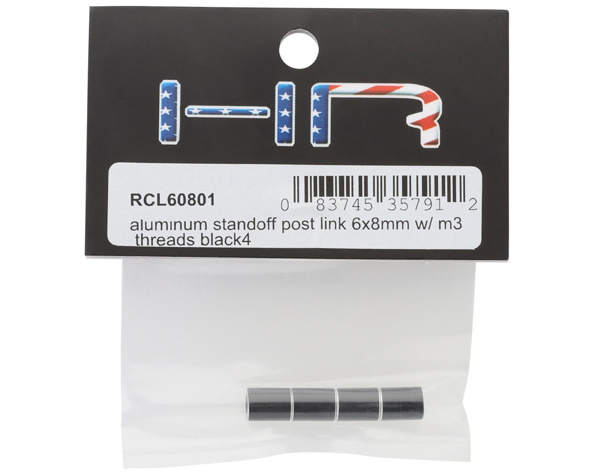 6x8mm Aluminum Standoff Post Link with M3 Threads (4) (HRARCL60801)