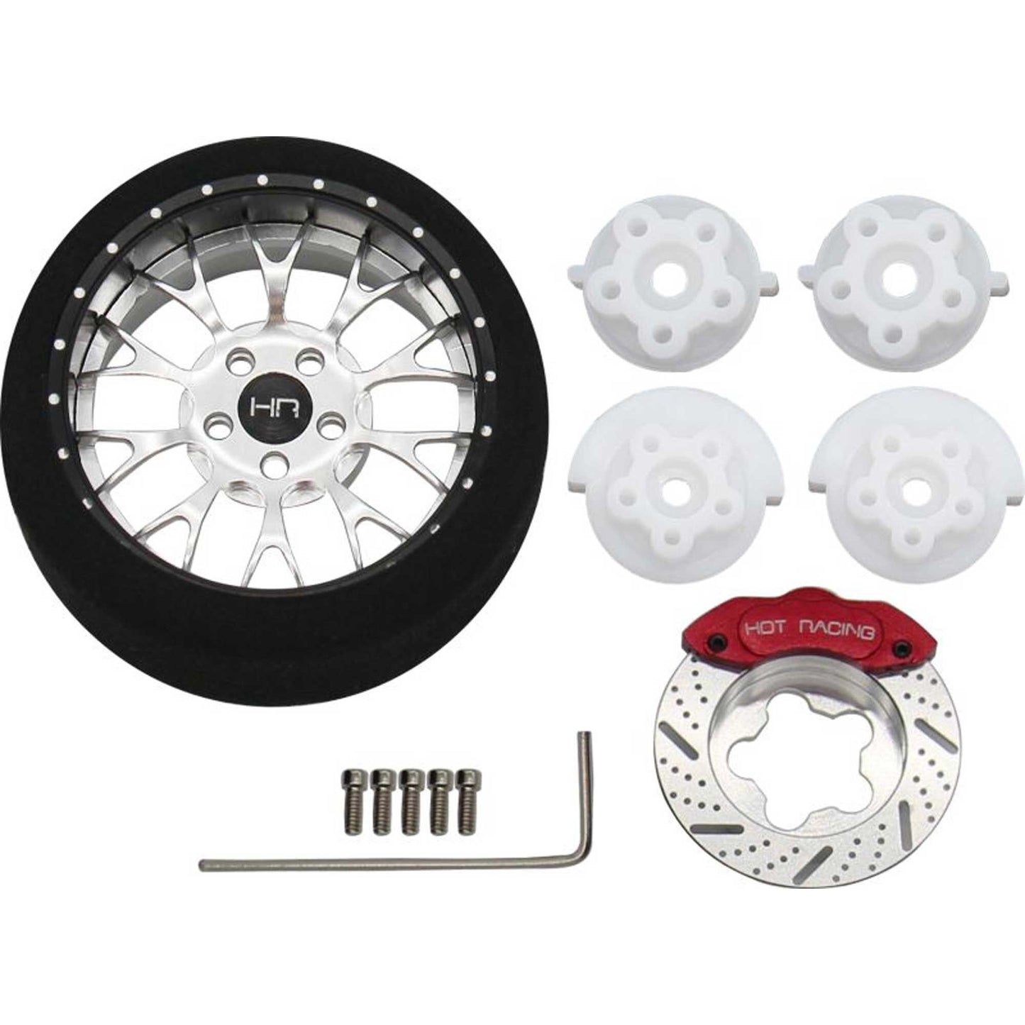 Silver 10-Y Spoke BBS Aluminum Steering Transmitter Wheel (HRASW38008)