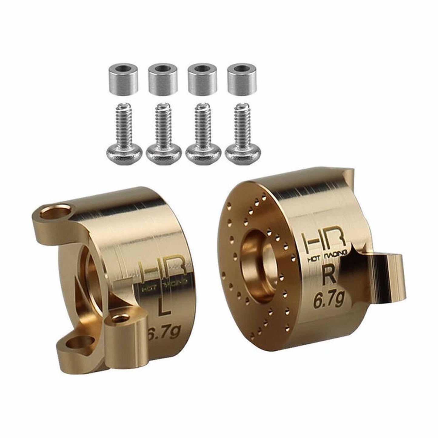 Brass Front Steering Knuckles 7.6g for SCX30 (HRASXTY21H)_1