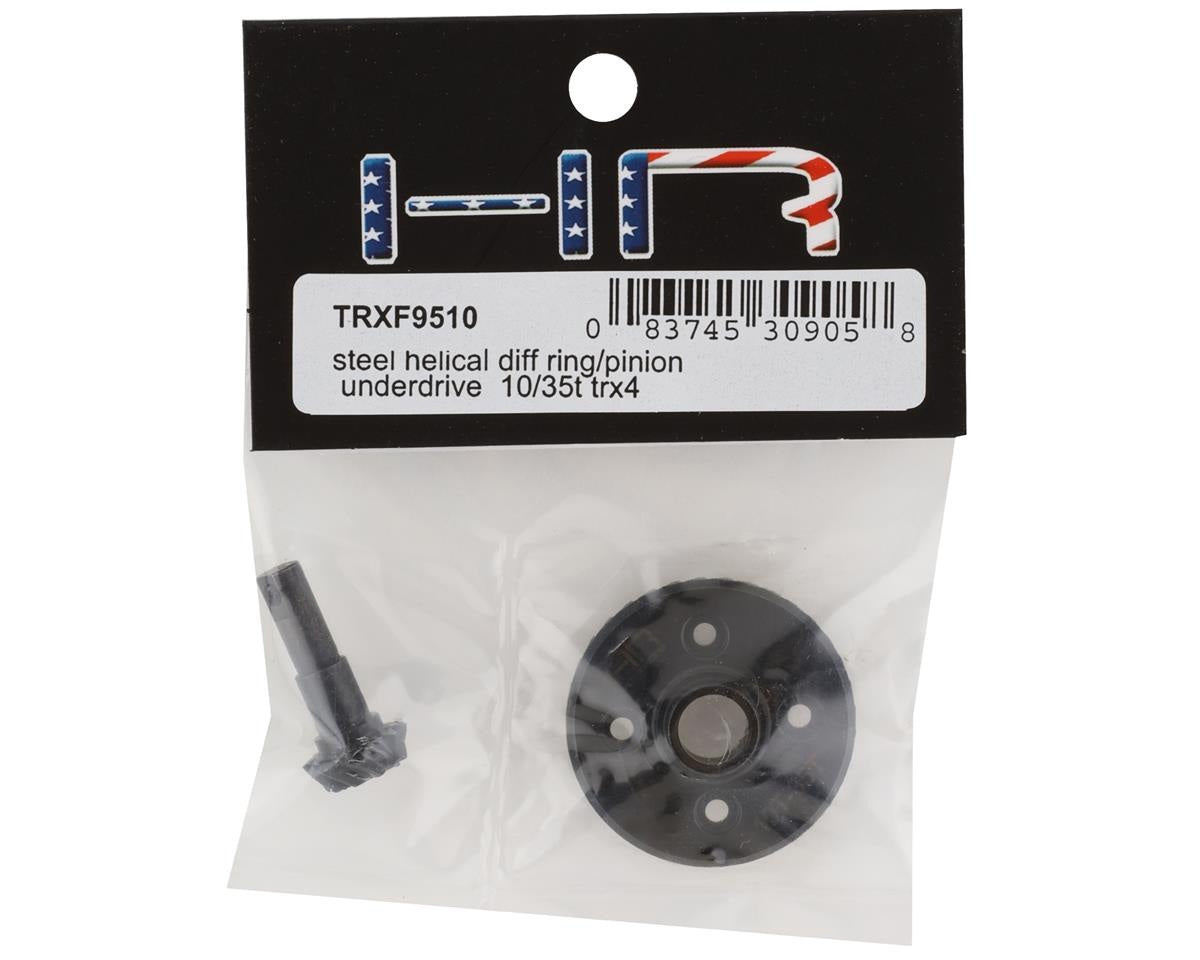 Steel Helical Diff Ring Pinion Underdrive Gear Set for Traxxas TRX-4 (HRATRXF9510)