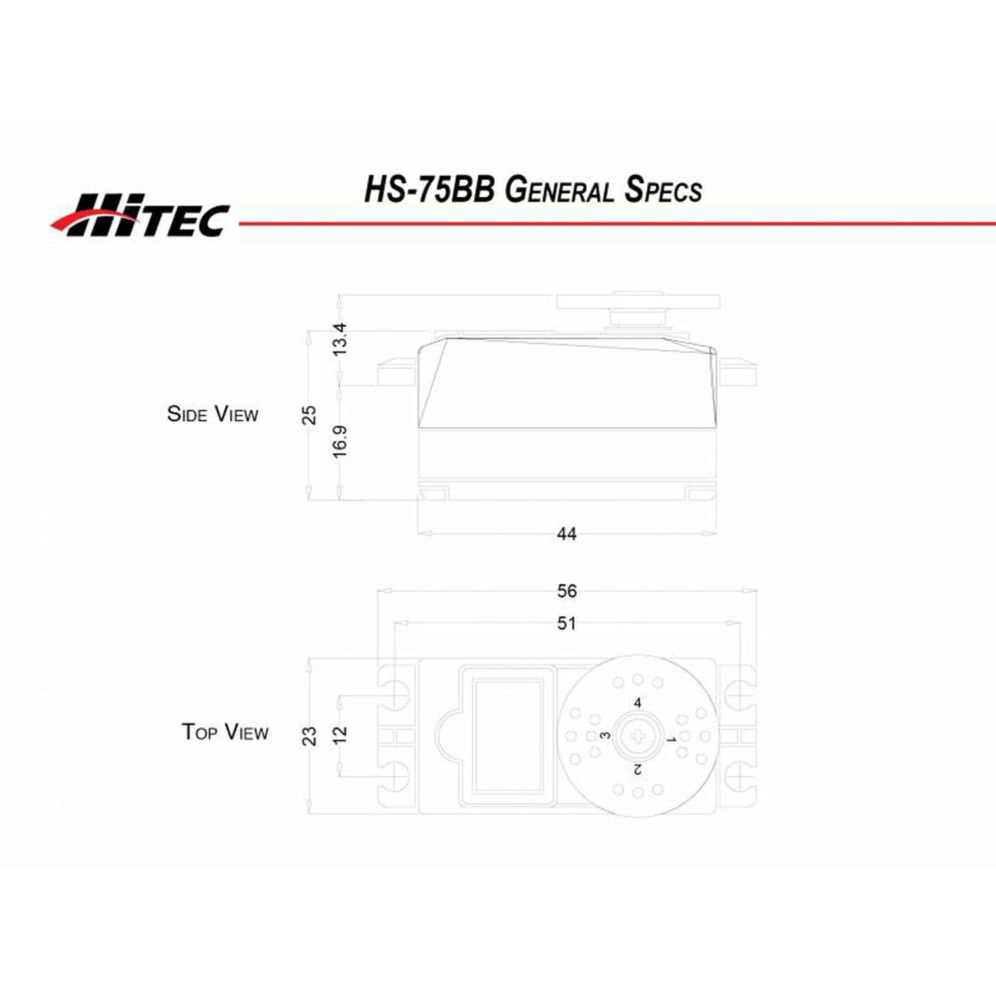 HS-75BB RETRACT SERVO (HRC31075S)