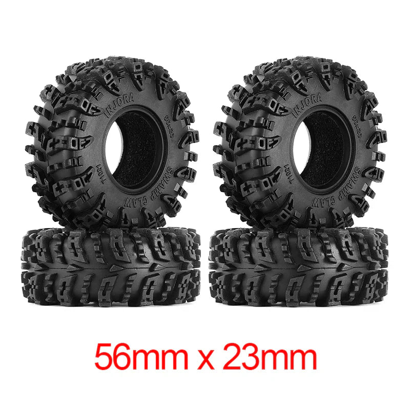Swamp Claw 1.0" M/T Tires for 1/24-1/18 Rock Crawler (4) (INJYQT1021)