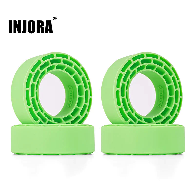 Silicone 1.3" Soft Green Rubber Inserts for 1/24-1/18 Rock Crawler (4) (INJYQT1370GN)