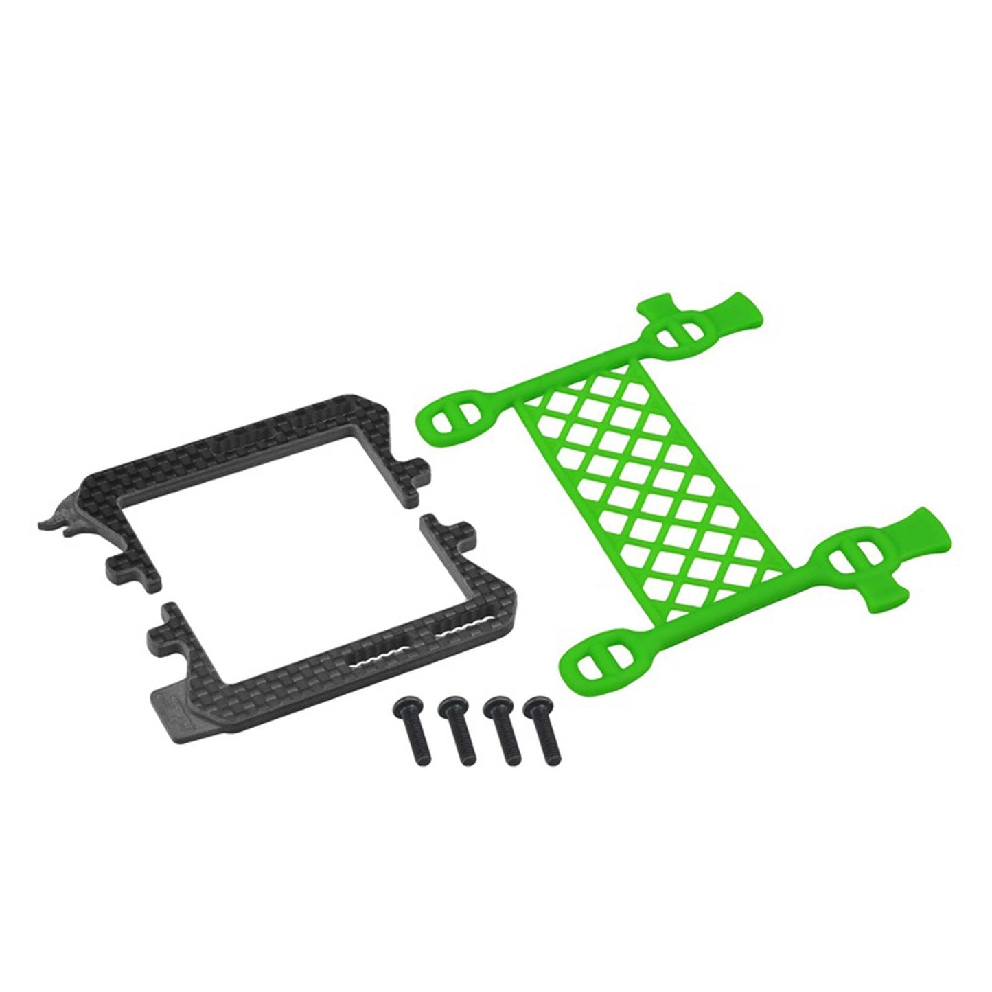 B6.3 Carbon Logo Cargo Net Battery Brace Green (JCO22985)