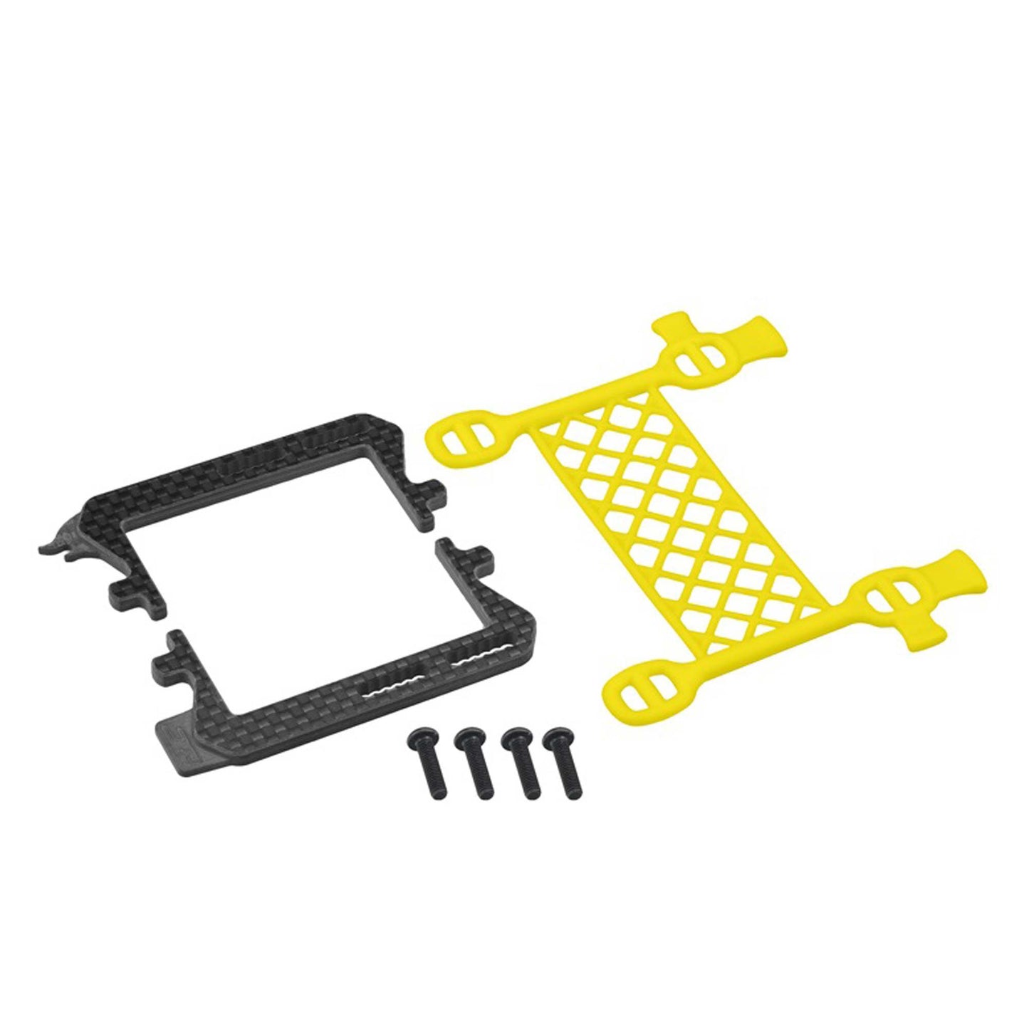 B6.3 Carbon Logo Cargo Net Battery Brace Yellow (JCO22989)