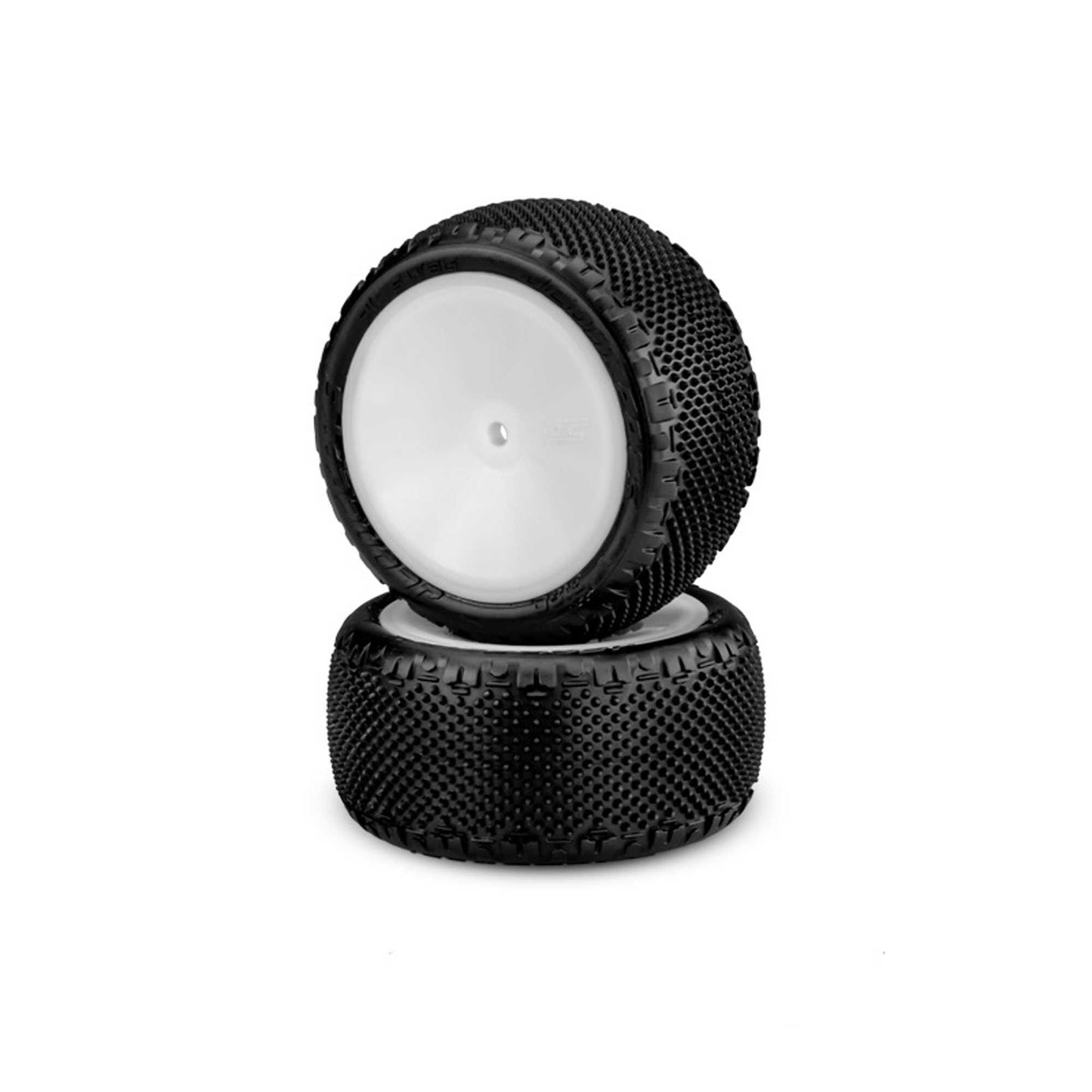 1/10 Pin Swag 2.2†Pre-Mounted Rear Buggy Tires (White Wheels, Pink Compound) (JCO3180101021)