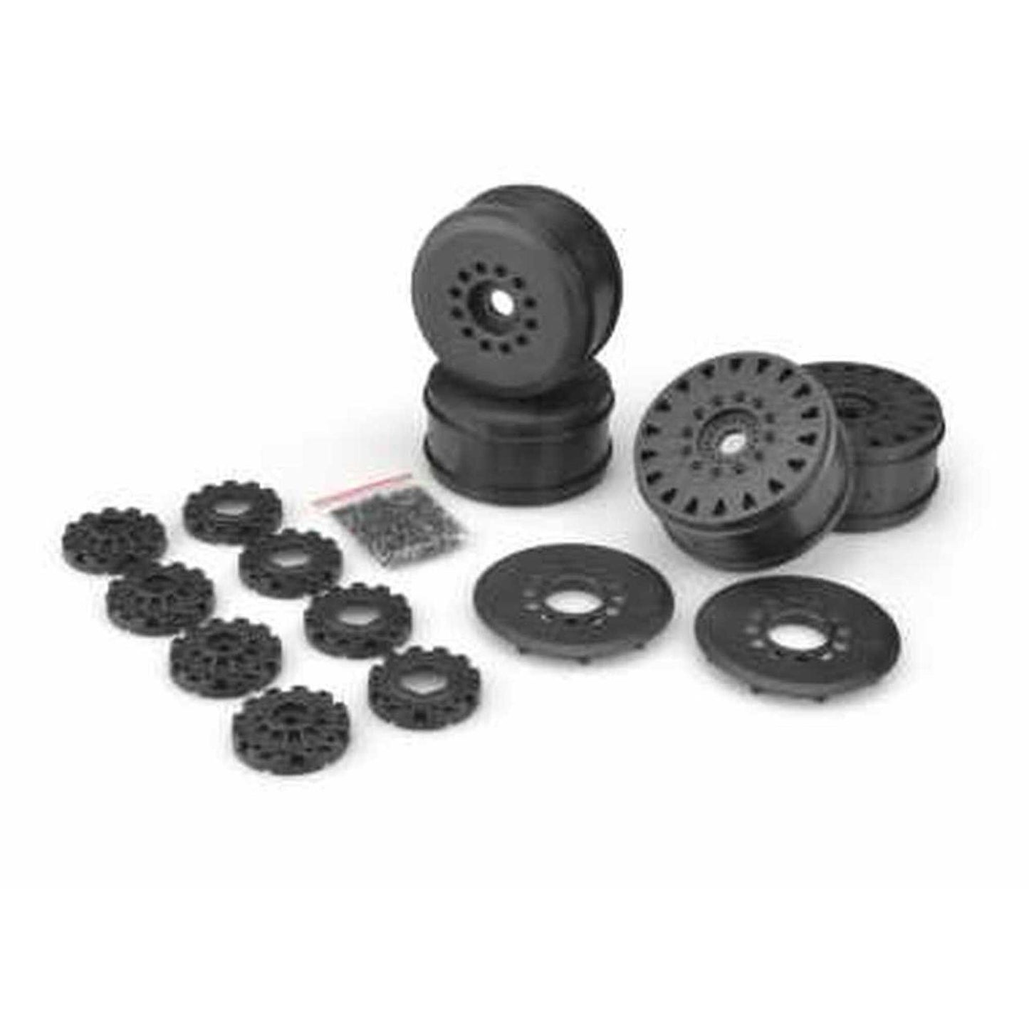 Cheetah 83mm Speed-run Wheels with 12mm and 17mm Hex Adapter (Black) (JCO3395B)