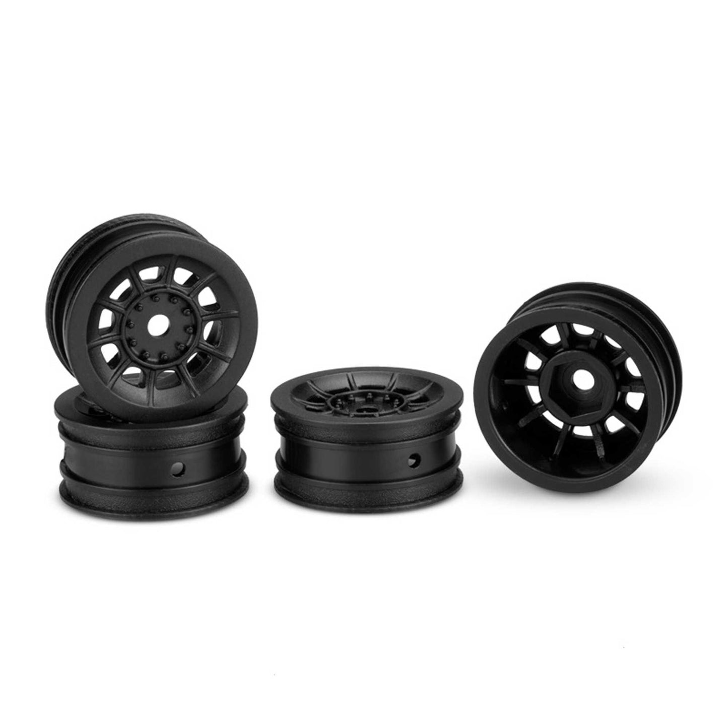 1/24 Hazard Front/Rear 1.0" Wheels Black for SCX24 (JCO3430B)