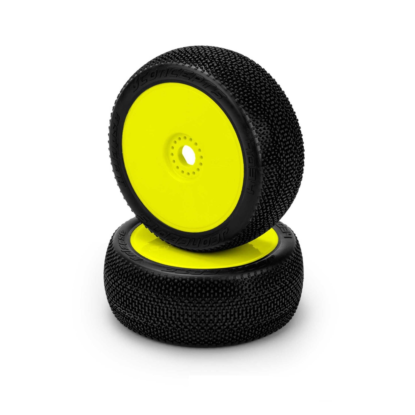1/8 Relapse Pre-Mounted Buggy Tires with Yellow Wheels (JCO4034-22)