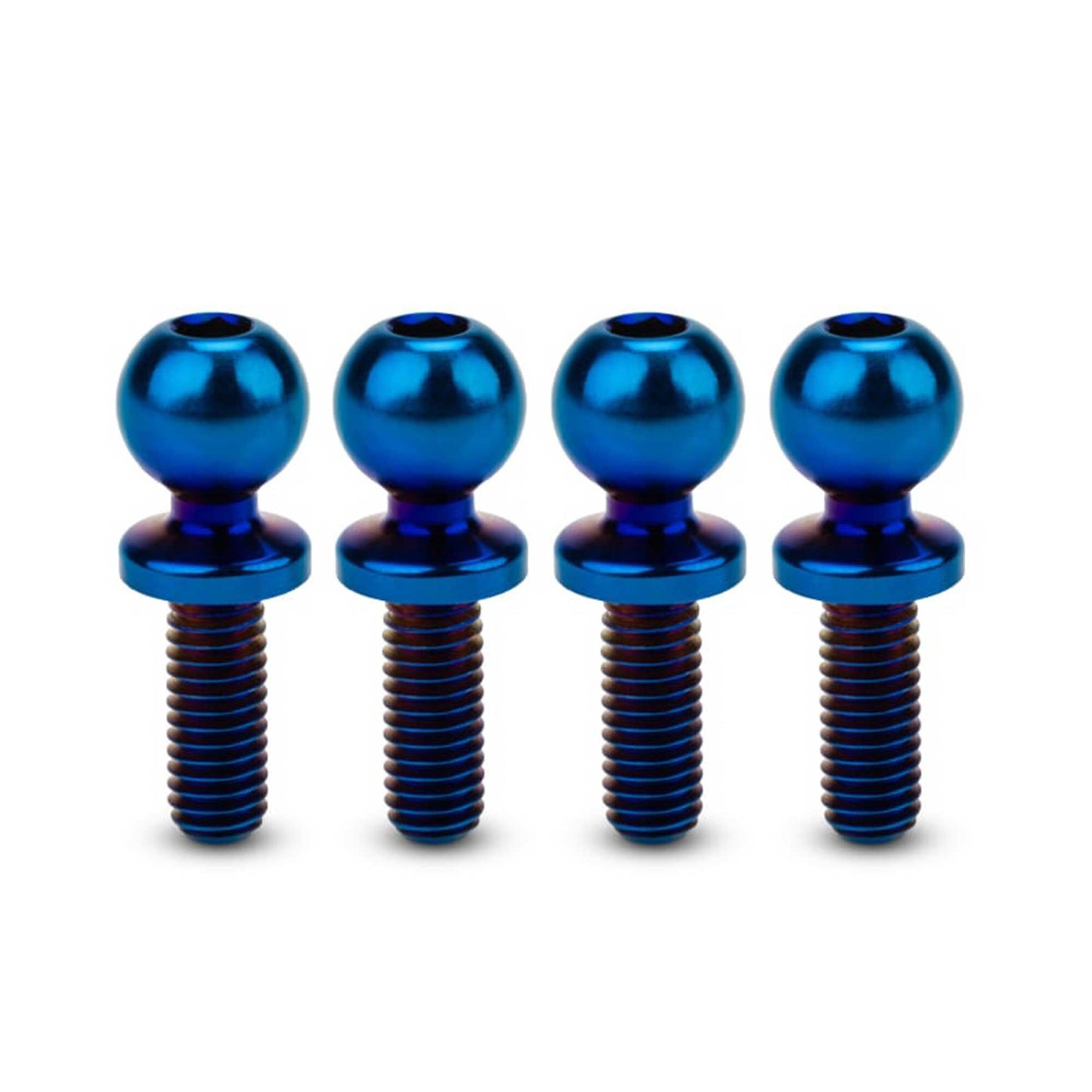 Revolted Titanium Ball-Studs 5.5 x 8mm Burnt Blue (4) (JCO5133-1)