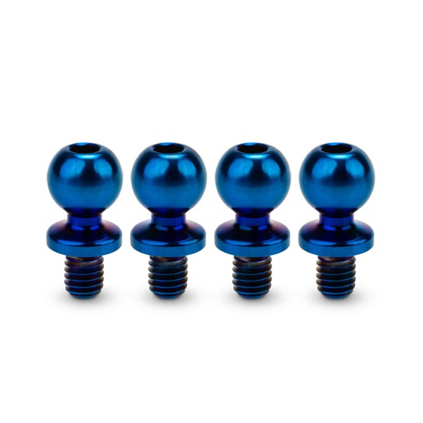 Revolted Titanium Ball-Studs 5.5 x 4mm Burnt Blue (4) (JCO5140-1)