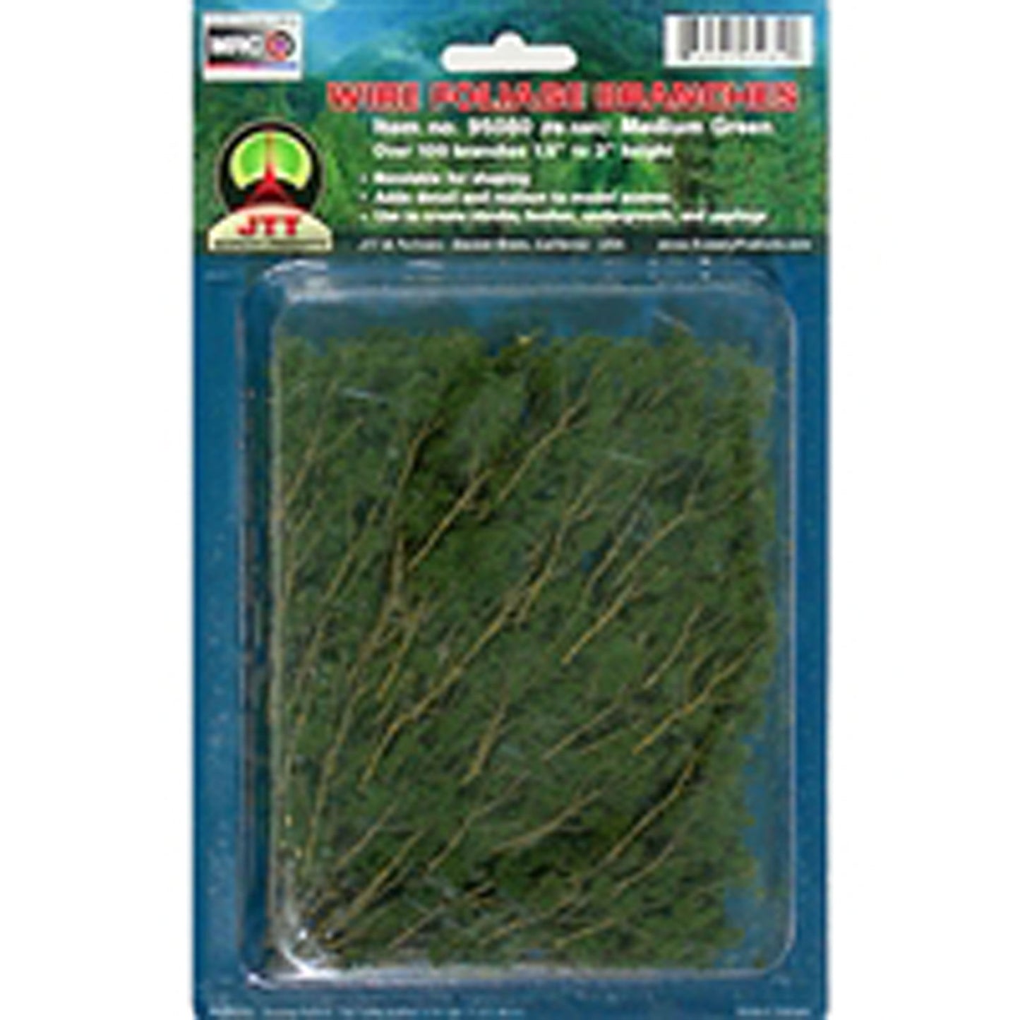 Medium Green Wire Branches 1.5-3 inches (JTT95519)