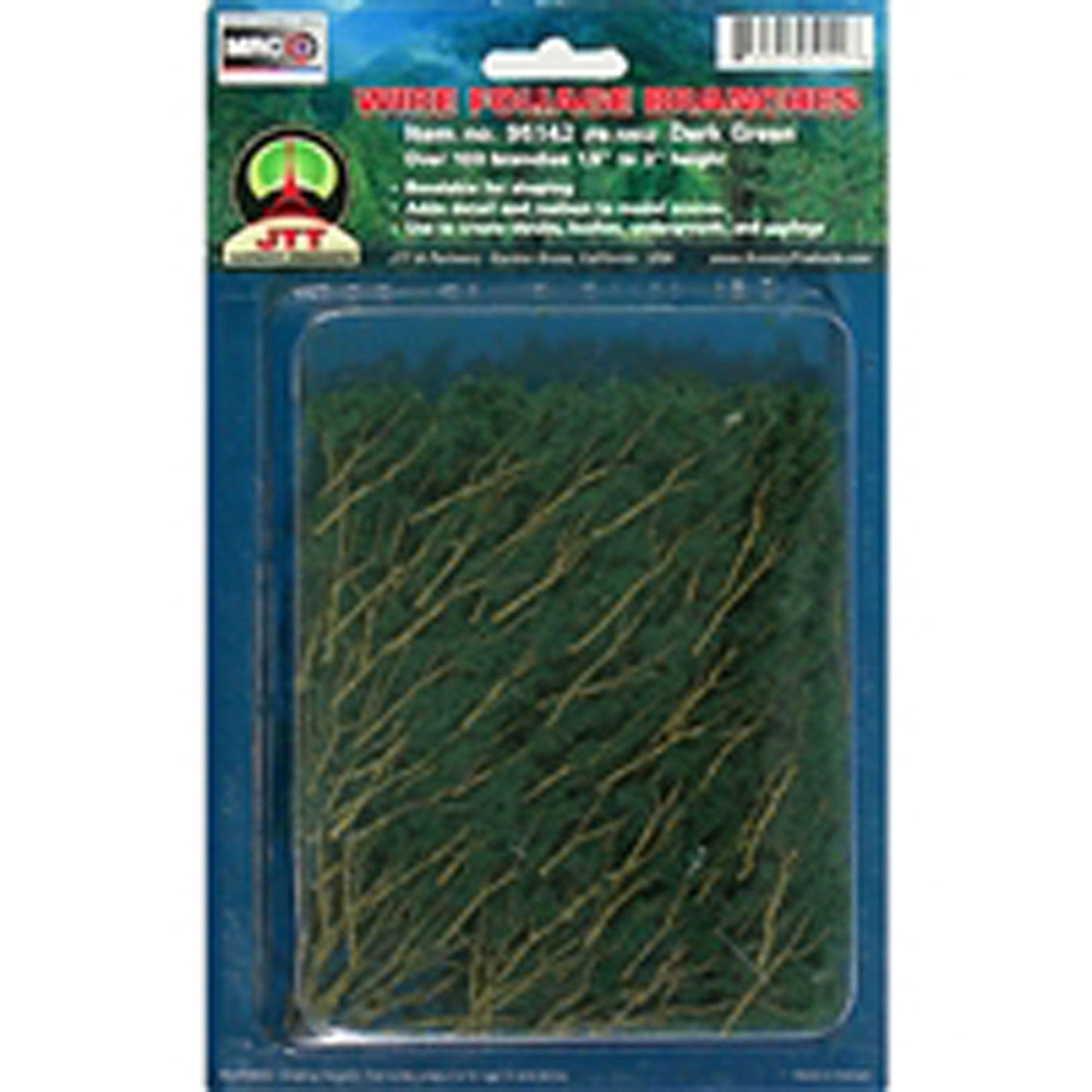 Dark Green Wire Branches 1.5-3 inches (JTT95520)