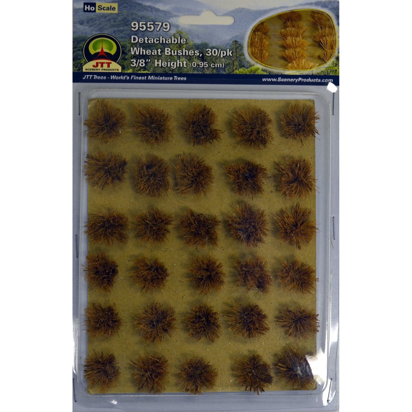 Wheat Bushes 3 8' (30) for Model Layouts (JTT95579)