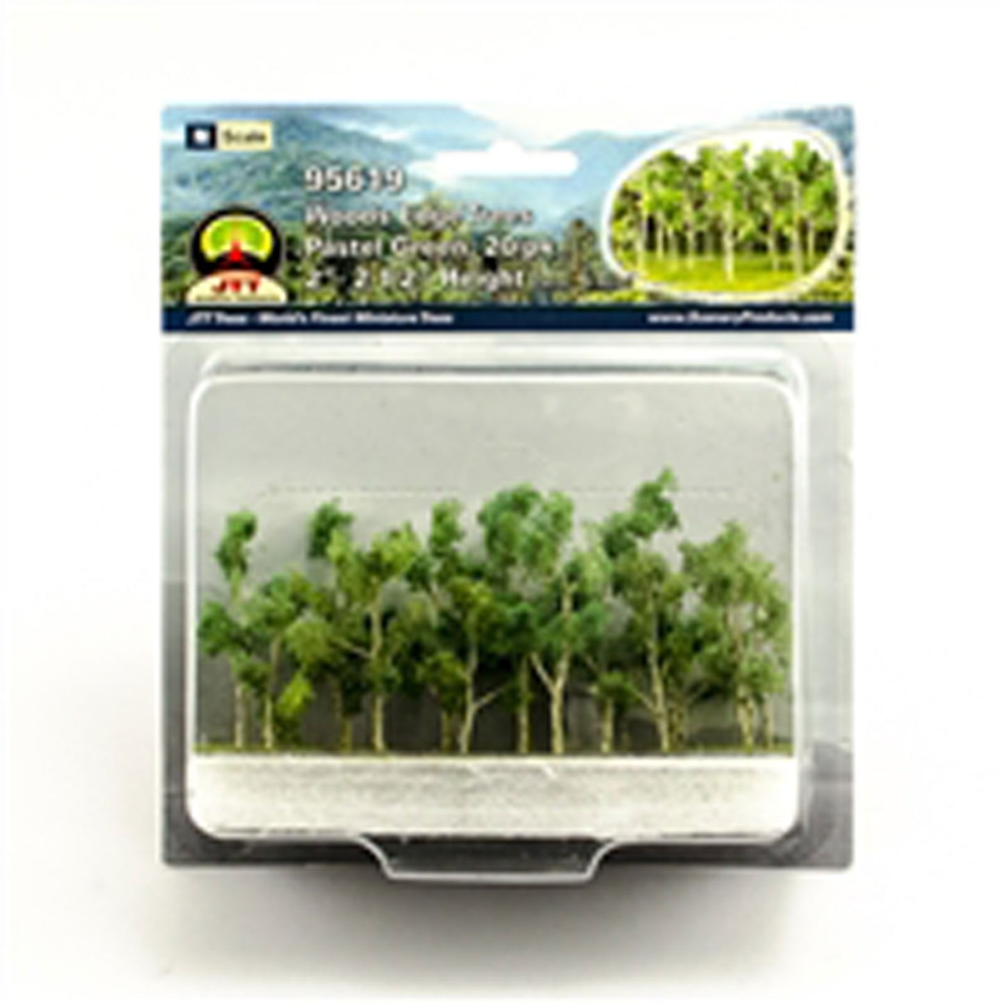 Woods Edge Trees Pastel Green 2-2.5" Set of 20 (JTT95619)