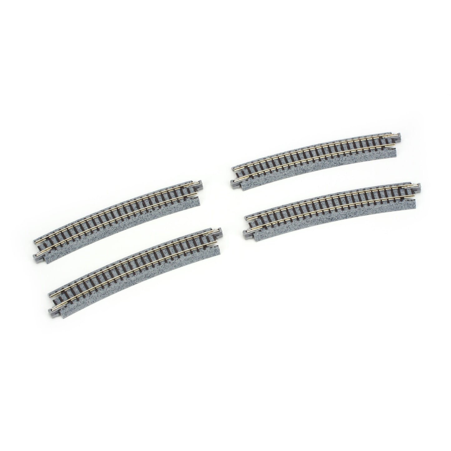 N 481mm 19" Radius Curve 15-Degree Track Set (4 Pieces) (KAT20160)