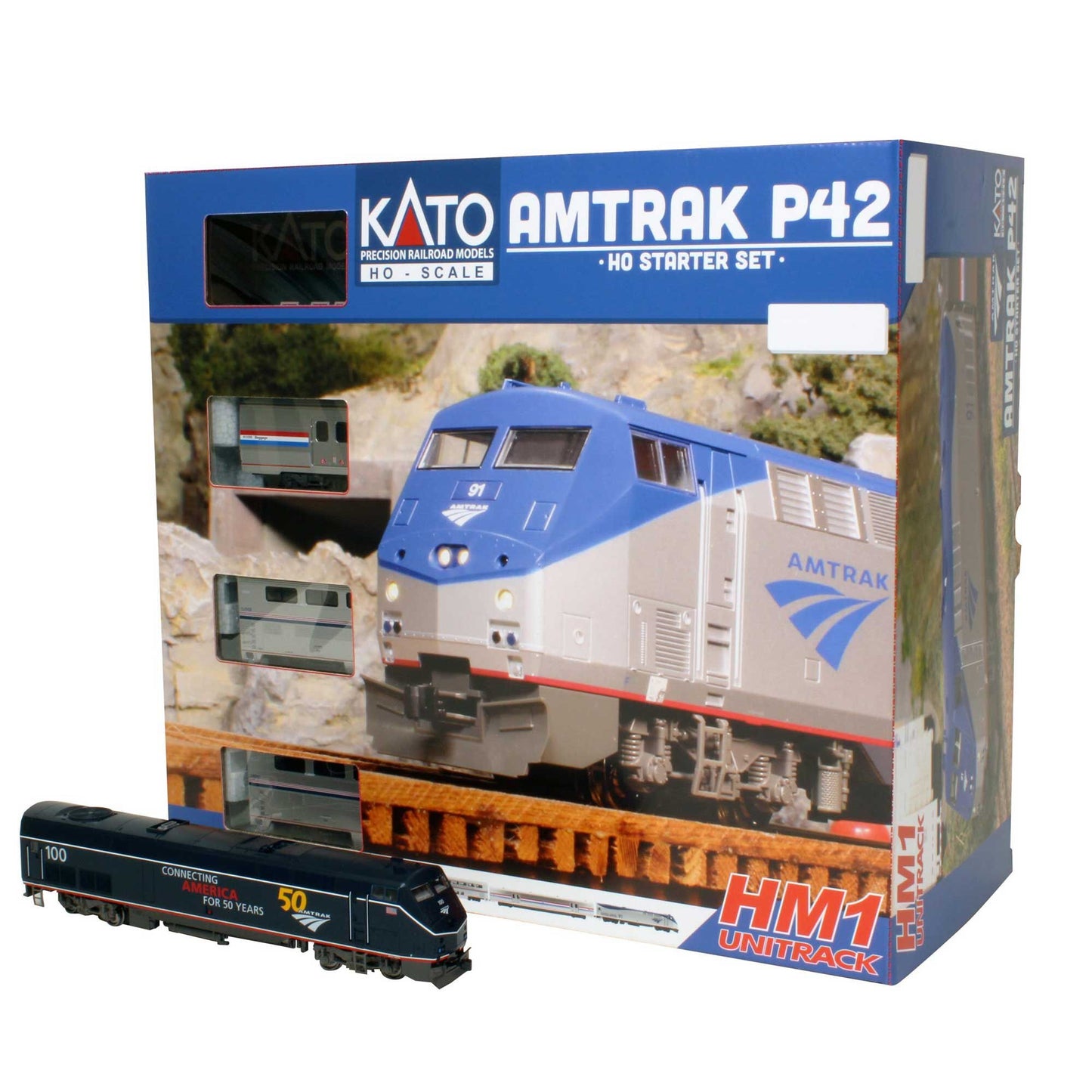 HO P42 Starter Set Amtrak Midnight Blue (KAT30-3002)