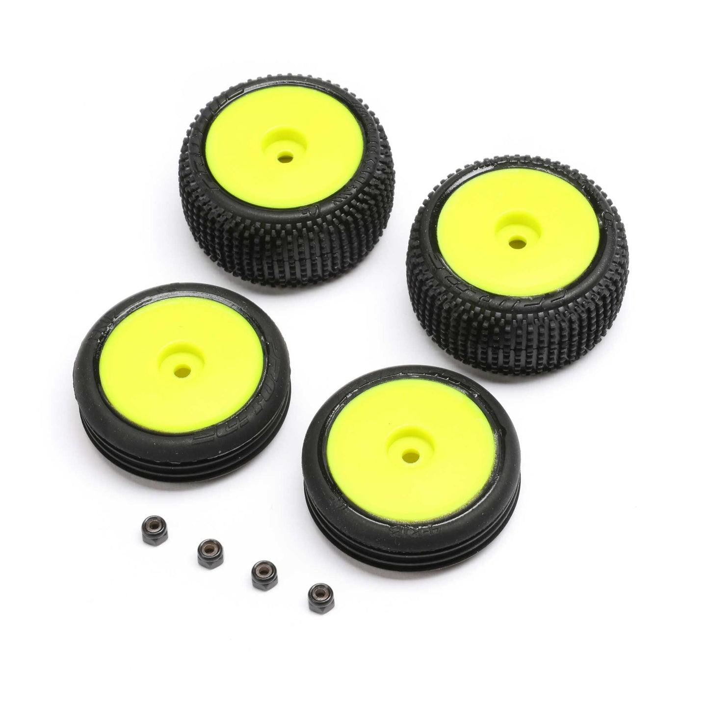 Premounted Tires with Yellow Wheels for Micro-B (LOS-1762)