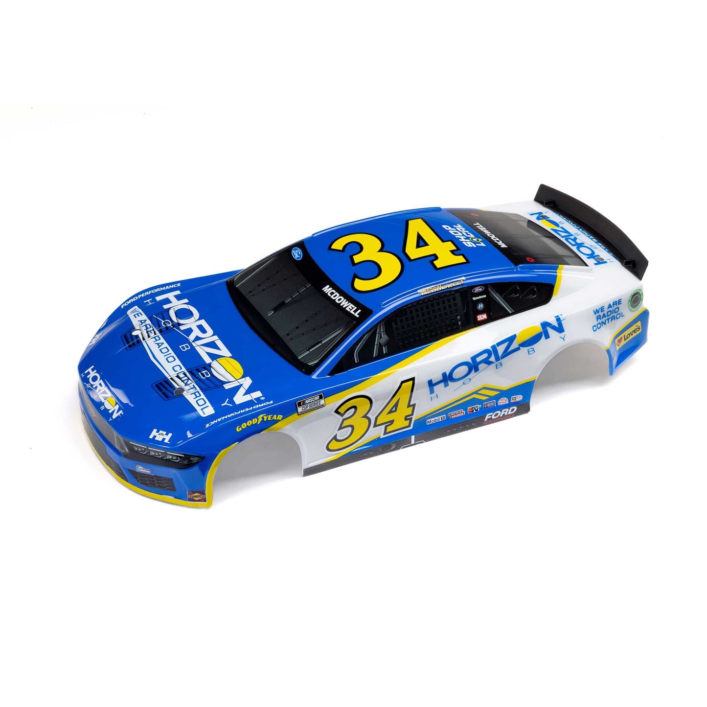 McDowell #34 Horizon Hobby 2024 Prepainted Body for NASCAR GROM (LOS-1922)