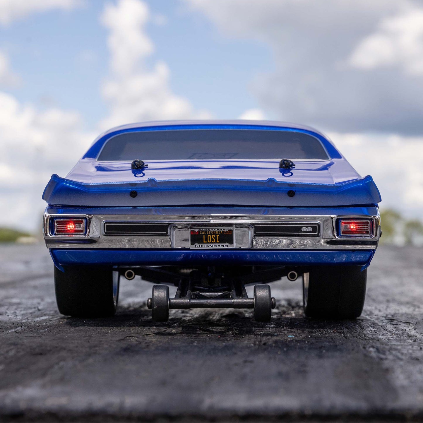 1/16 1970 Chevelle Mini Drag Car Ready to Run (Blue) (LOS01023T1)