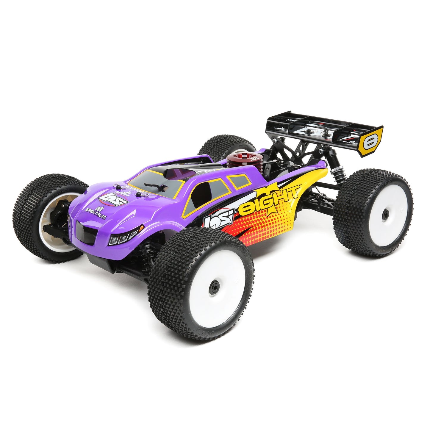 1/8 Nitro 8IGHT-T Ready to Run (Purple/Yellow) (LOS04011V2)