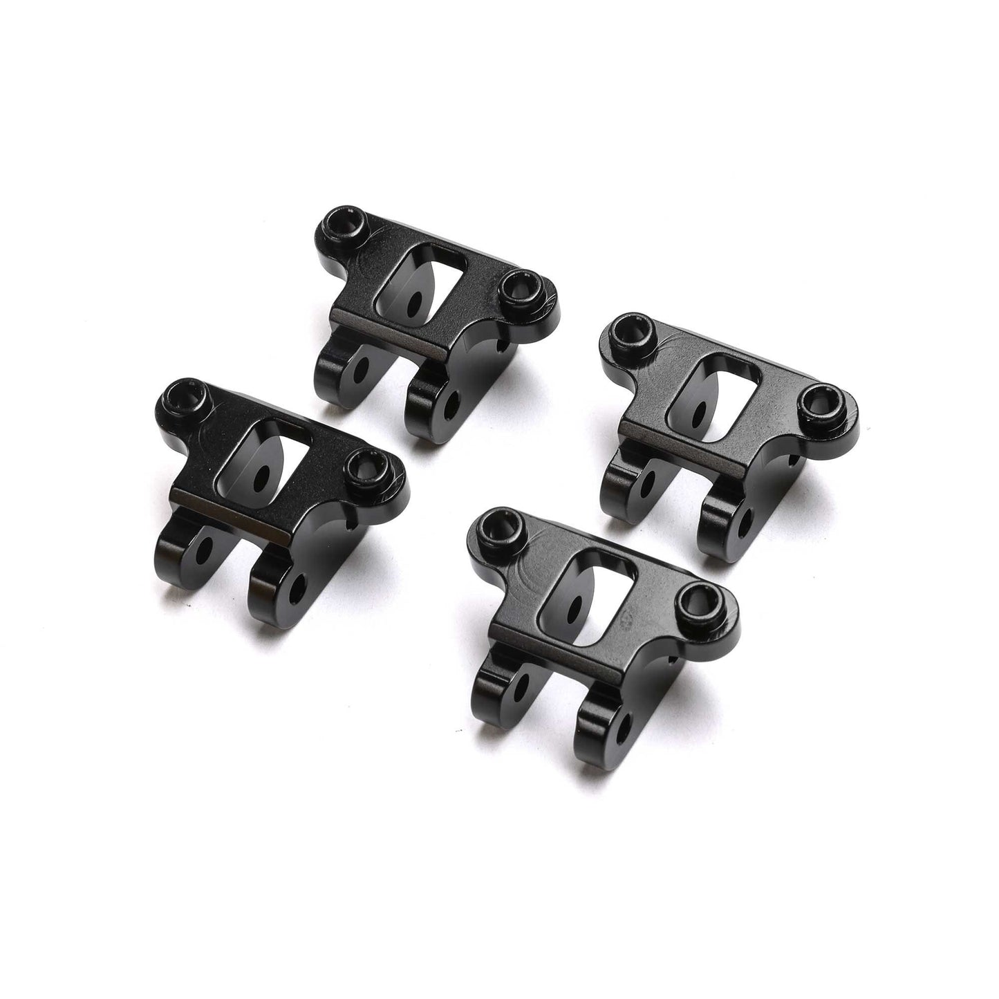 Aluminum Axle Shock Mount Black for TLR Tuned LMT (4 Pack) (LOS344003)