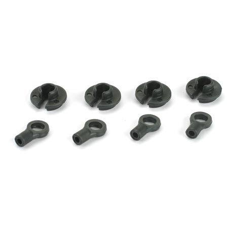 Shock Ends and Cups (4) for RC Vehicles (LOSA5079)