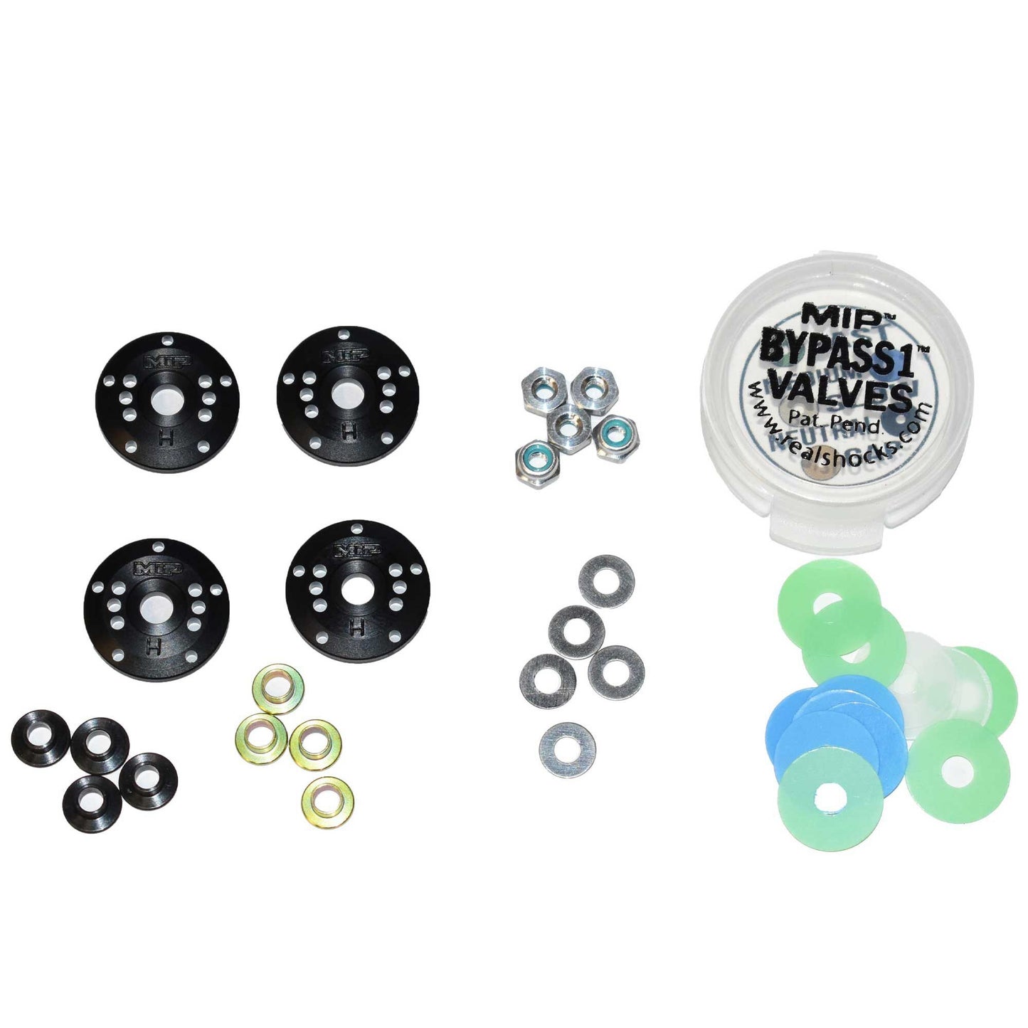 Bypass1 Tapered Hi-Flow Piston Kit 5-Hole 1.3mm for 1/8th Scale Vehicles (MIP24405)