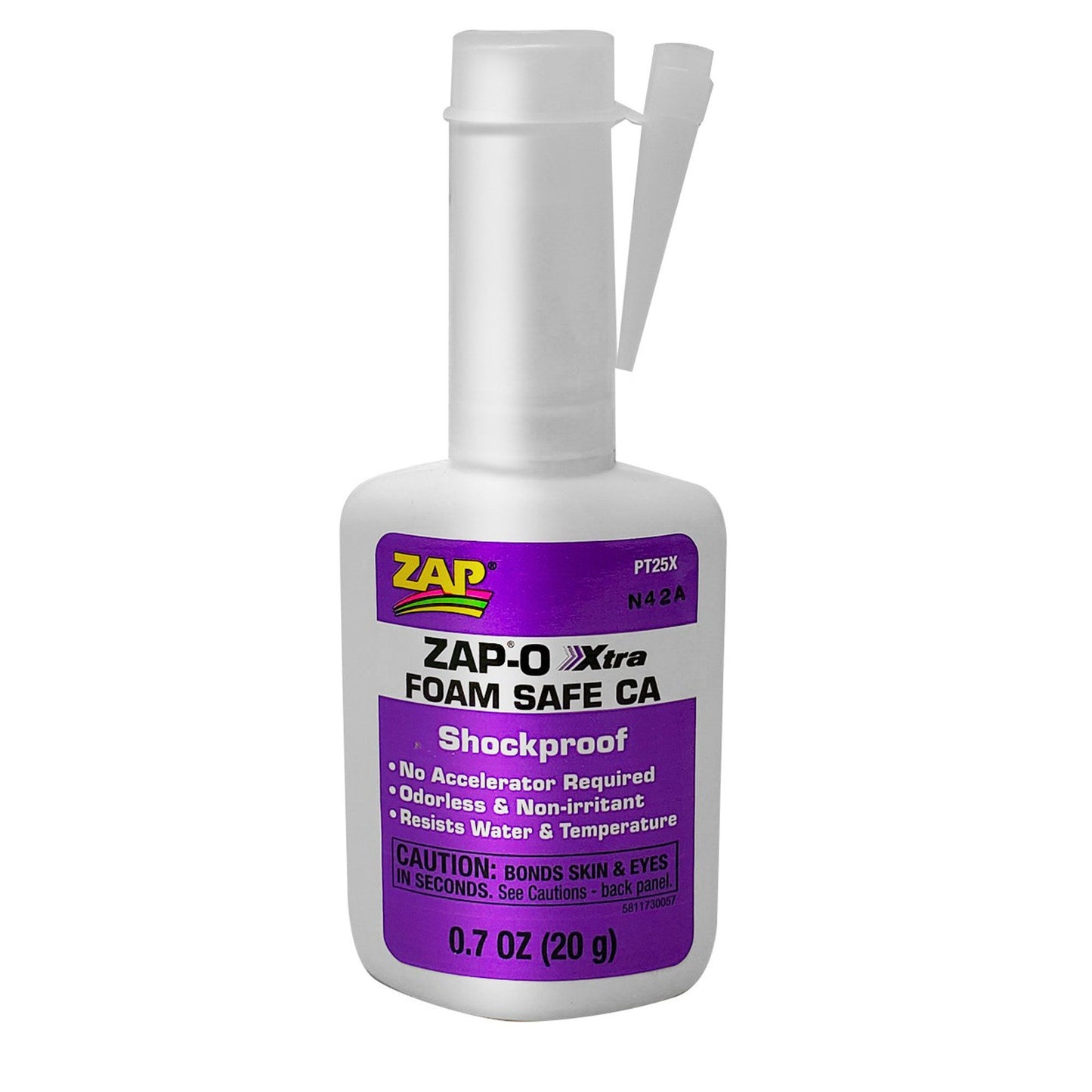 Zap-O Xtra Foam Safe CA Glue 0.7 oz (PAAPT25X)
