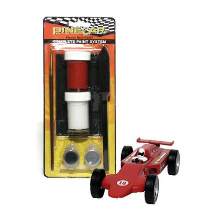 Pinecar Complete Paint System, Flamin' Red (PIN3957)_1