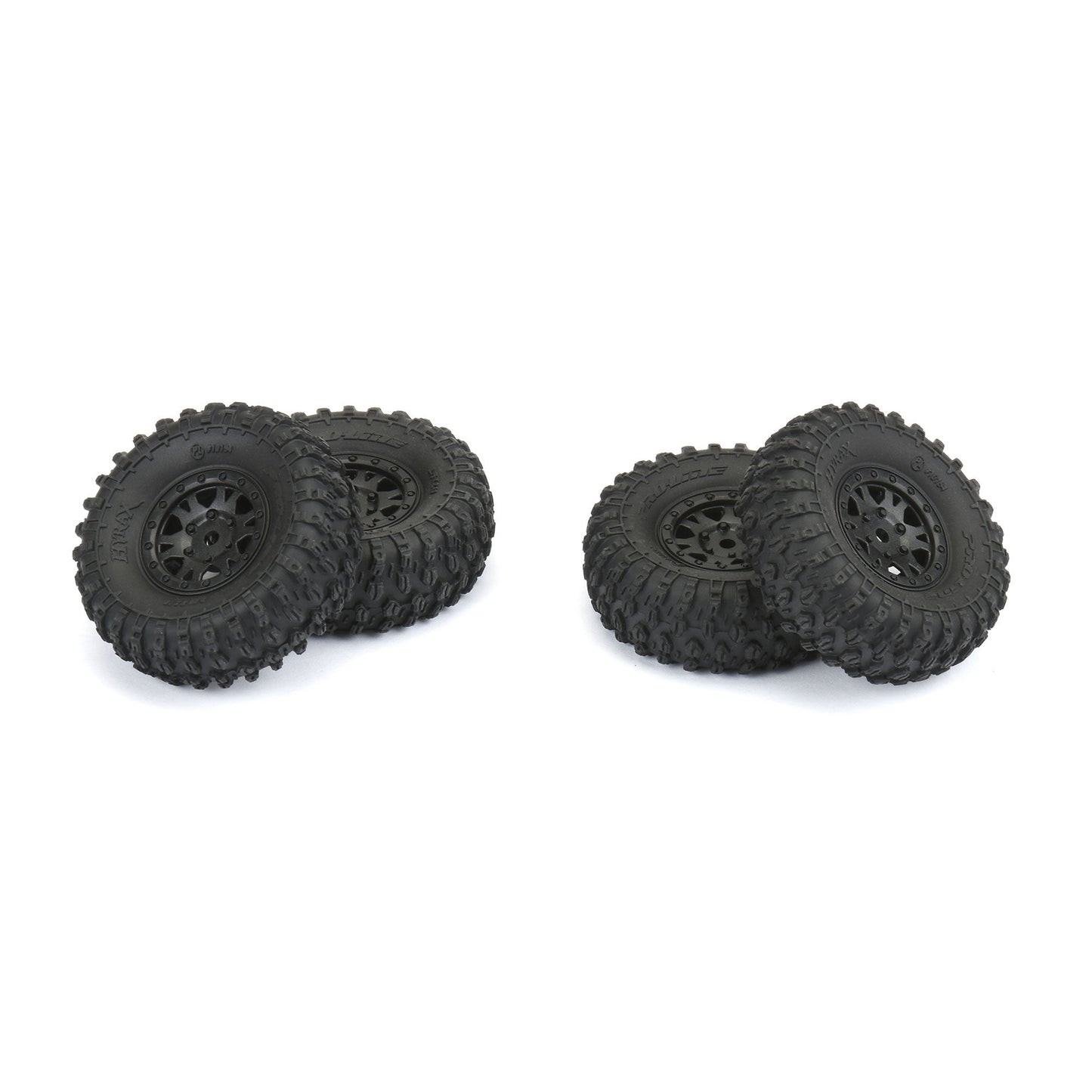 1.0" Hyrax Premounted Tires with Black Mini Impulse Beadlock Wheels for 1/24 Rock Crawler (4) (PRO1019410)_6